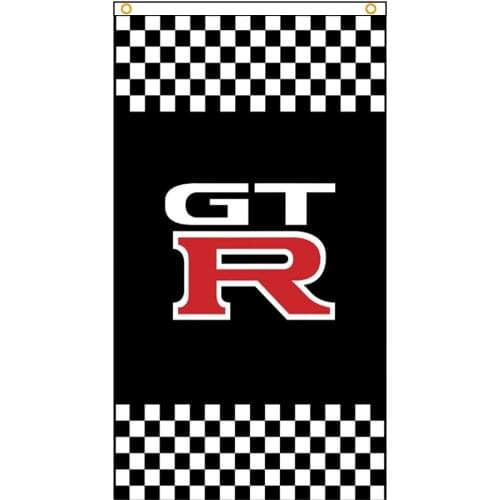 3X5 Ft GTR Vertical Checkered Flag Polyester Printed Flags and Banners for Decor