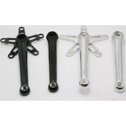 Superlight crankset 385g black or shiny silver for road brompton bike 170mm