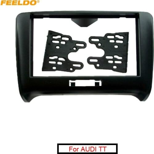 FEELDO 2DIN Car Stereo Radio Panel Fascia Frame Adapter For AUDI TT (8J) 2006-2014 Refitting Dash Fitting CD Plate Frame Trim