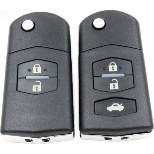 Car Folding Remote Key FOB Car Replacement Remote Key Shell 433Mhz for Mazda 3 5 6 M3 M6 MX5 RX8 with 4D63 Chip