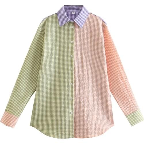 Блузки в клетку BLSQR China At AliExpress