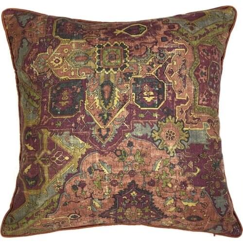 DUNXDECO Retro Cushion Cover Party Decorative Pillow Case Renaissance Style Classical Print Sofa Chair Soft Coussin