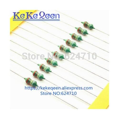 20PCS 0307 1/4w Inductor Color ring inductance 0.1UH 0.22UH 0.27UH 0.33UH 0.39UH 0.47UH 0.56UH 0.68UH 0.82UH 1UH 1.2UH 1.5UH