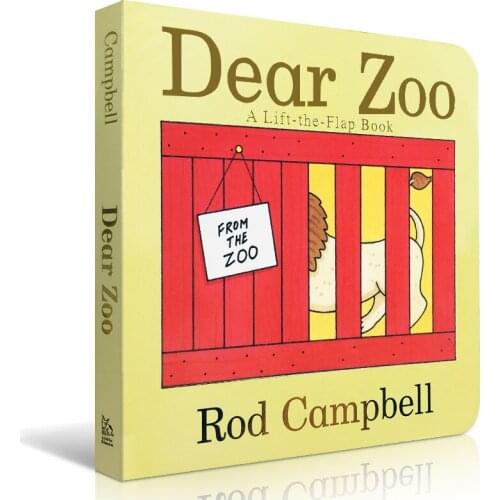 Baby CardBoard Books Dear Zoo English Picture Board Books for Kids Baby Educational Learning Animal Word Card