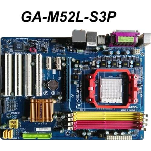 For Gigabyte GA-M52L-S3P Original Used Motherboard M52L-S3P For nVIDIA nForce 520LE Socket AM2/AM2+/AM3 Desktop Mainboard