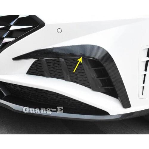 For Hyundai Sonata DN8 10Th 2020 2021 Car Styling Front Fog Eyebrow Trim Light Lamp Frame Stick Cover Grill Grille Parts 2pcs