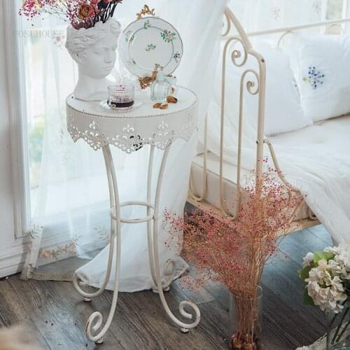 French Hotel Restaurant Sofa Coffee Tables for Living Room Balcony Bedroom Flower Shelf Office Homestay Apartment Bedside Table