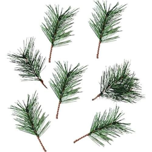 Pine Needle Artificial Fake Plant Artificial Flowers Branch For DIY Bouquet Christmas Tree Decoration For Home Accessories