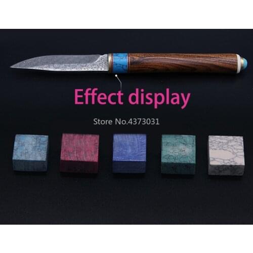 1piece Artificial Turquoise DIY knife handle material For Damascus cutting tool septum 7 kinds color