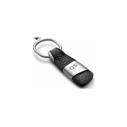 10pcsLeather Metal Car Logo key ring keyring key chain for Audi A3 A4 A5 A6 Q3 Q5 Sline S Line Car Styling Accessories