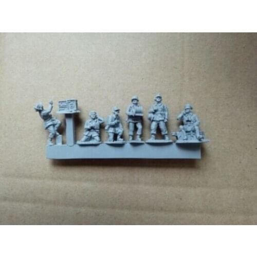 Mini 1/72 resin figure model 1 / 72 soldiers, communication group soldiers of germmancountry in WorlldWaarII 6pcs/set