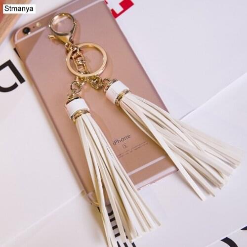 Fashion Originality Tassels Key Chain female Lovely Bag Charm Accessories DIY Pendants Car Key Ring Party Gift Jewelry K1611