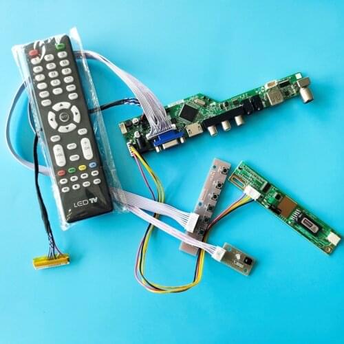 Fit B154EW04/B154EW06/B154EW08 LVDS 30-Pin DIY kit VGA+AV+USB LCD display universal controller board screen 1280*800 1CCFL