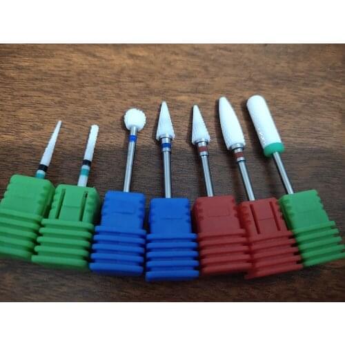 Sets Carbide Ceramic Nail Drill Bits Electric Drill Manicure Machine Accessory Tungsten Nails Milling Cutter Nail Files Tools