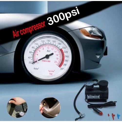 New 12V 300PSI Car Auto Portable Mini Electric Air Compressor Kit for Ball Bicycle Minicar Tire Inflator Pump Car Accessories