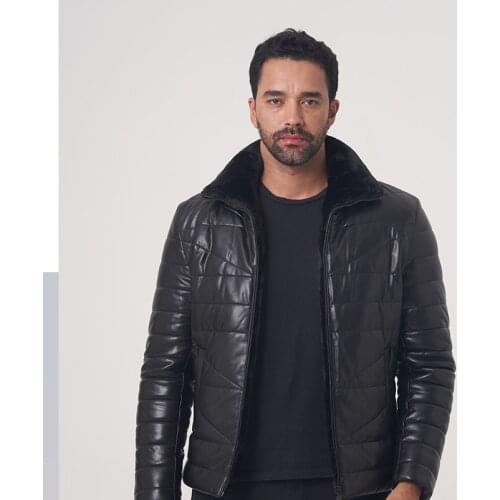 Leather Jacket Men 2021 Fashion Mens Clothing Winter Coat Mens Casual Brand Apparel OGMANDO1706