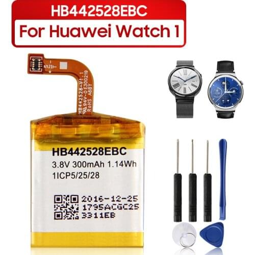 Original Replacement Battery For Huawei Watch1 HB442528EBC Genuine Watch Battery 300mAh with Tools
