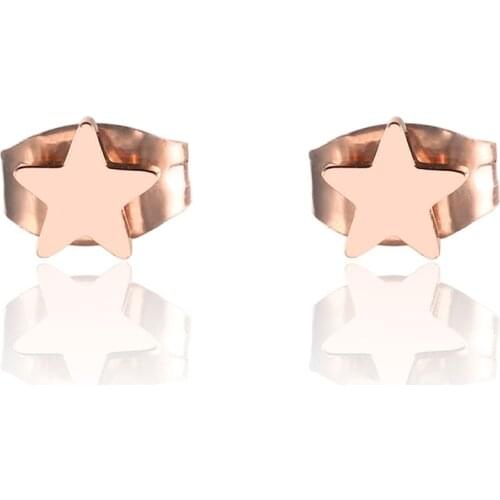 OUFEI Earrings Stud Earrings For Women Earrings With Pearl Stainless Steel Jewelry Rose Gold Accessories Fine Jewelry