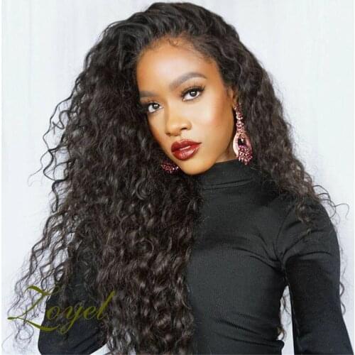 180% Density Curly Lace Wigs Synthetic Lace Front Wigs with Baby Hair Natural Hairline Heat Resistant Fiber