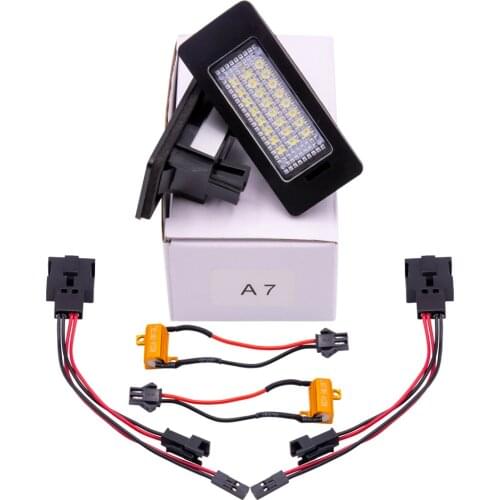 2pcs LED CANBUS License Plate Lights For Audi A1 A4 A5 A6 A7 Q5 TT RS5 car tail number plate lamps