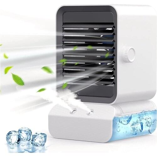 Mobile Air Conditioner Mini Air Cooler, 4-In-1 Quiet Air Conditioner Air Cooler with 7 Colored Lights,for Home Office