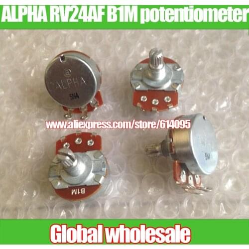 5pcs ALPHA RV24AF B1M potentiometer handle length 15MM / diameter 24MM * height 12MM mounting holes 8MM