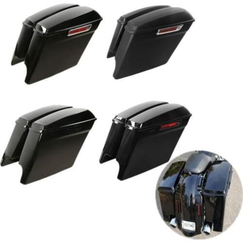 Motorcycle 5" Stretched Extended Saddlebags Saddle Bags For Harley Touring Road King Street Electra Glide 2014-2020 2019 2018