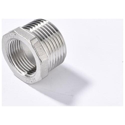 1/4" 3/8" 1/2" 3/4" 1" 1-1/4" 1-1/2" BSP Male To Female Thread 201 Stainless Steel Reducer Bushing Pipe Fitting Connector