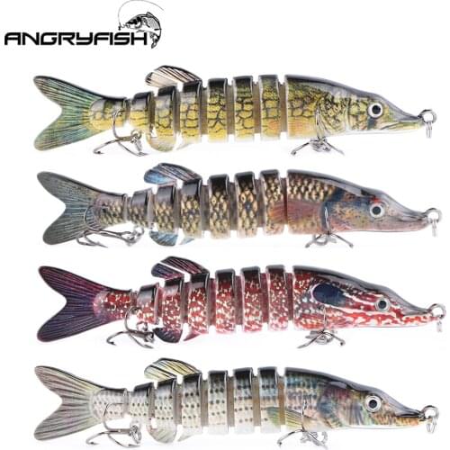 Angryfish NEW 3D Eyes 13cm 24g Fishing Lure whopper plopper 4 color Lifelike Fishing Hard Lure Crankbait With Strong hook