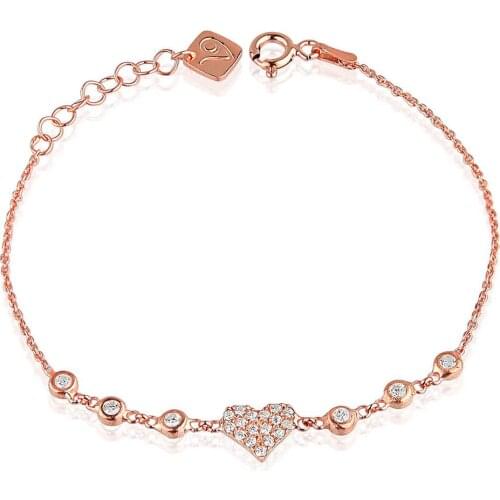 Silver Cubic Zirconia Heart Silver Bracelet, best present options for Your Loved Ones