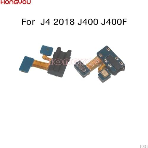 Headphone Jack Earphone Audio Socket Flex Cable With Microphone For Samsung Galaxy J4 2018 J400 J400F