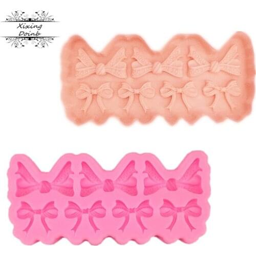 3D bow shaped cake silicone mold kitchen chocolate making cupcake cake decoration tool