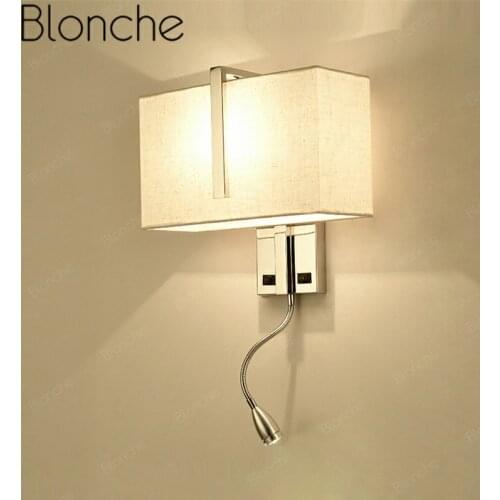 Modern Metal Wall Lamp Nordic Cloth Art Wall Sconce Lights for Bedroom Bedside Aisle Home Decor Lighting Mini Flashlight Fixture