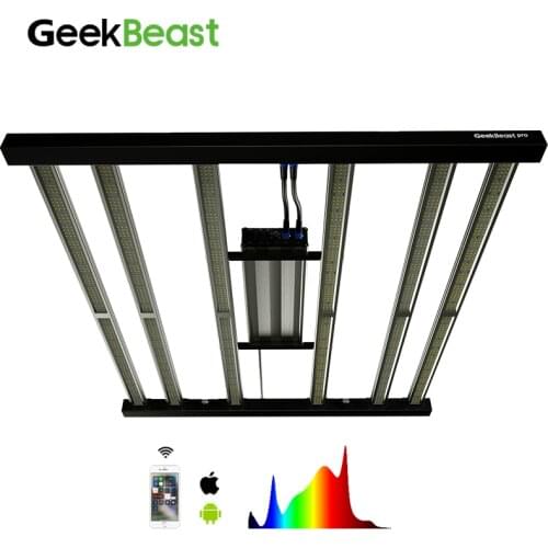 Geekbeast pro 630W led grow light bar with average Par Map top bin lm301b mix 660nm UV IR separate switches hydro kits Geeklight