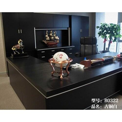 High grade business ART #home office School best Decoration handmade 3D Crystal Gemstone Globe tellurion statue--M size