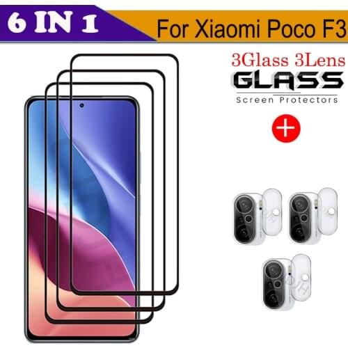 Tempered Glass For Xiaomi Poco F3 Screen Protector Glass For Xiaomi Poco F3 Camera Film For Xiaomi Poco F3 Protective Glass