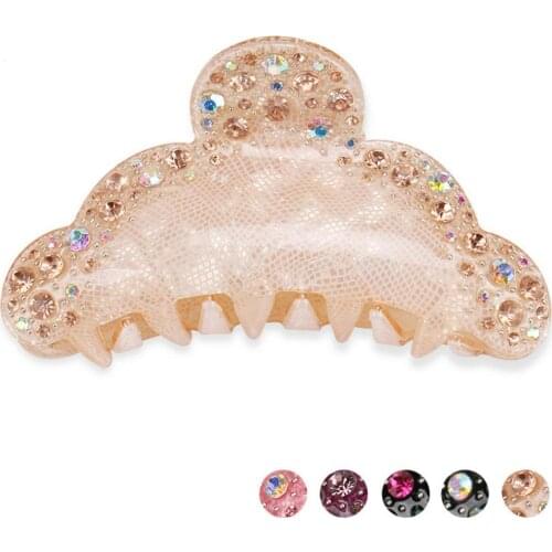 Beauty Claw Hair Clip - Rhinestone Hair Clamp for Women Girls Hair Accessories - Classic Hair Ornament Jewelry for Wedding Prom