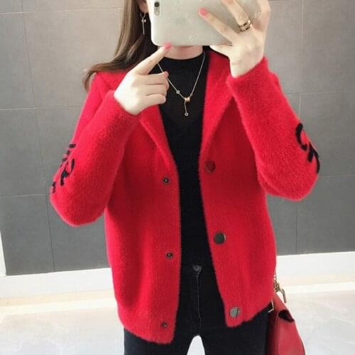 Autumn Women 2018 New Water Velvet Jackets Warm Hooded Thicken Short Casual Coats Loose Letter Outerwear Winter Parkas 1623