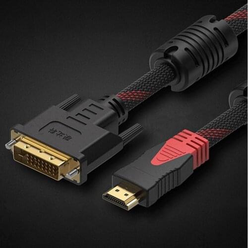 1m/1.5m/2m/3m/5m/10m HDMI to DVI DVI-D Cable 24+1 Pin Adapter Cables 1080p for LCD DVD HDTV for High Speed HDMI Cable
