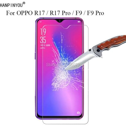 1 Pc / 2 Pcs 9H 2.5D Tempered Glass Screen Protector For OPPO R17 Pro / F9 Pro Phone Protective Film + Clean Tools