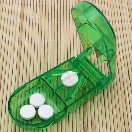 1PC Medicine Pill Holder Tablet Cutter Splitter Pill Case Mini Useful Portable Storage Box Pill Tablet Pill Cutter Divider