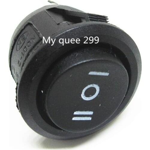 10PCS/LOT SM601 on the bottom circle KCD1-2 round Alice switch Rocker switch 3P 3 files 3 feet