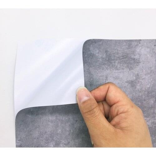10Pcs European Style Self-adhesive Waterproof PVC Gray Garbage Ceramic Tile Furniture Kitchen Tile Sticker Vanity Wall Stickers