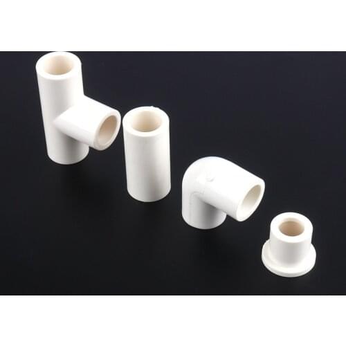 3pcs Inner Dia 16mm PVC Tee/90 Degree Elbow/Straight/Bushing Connector for Home Garden Irrigation PVC Joints