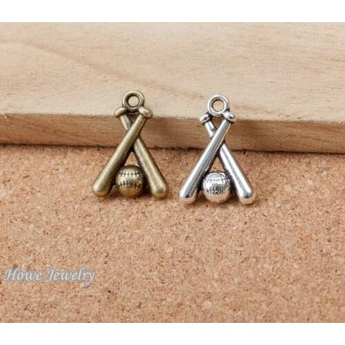 42pcs Vintage Charms baseball sports Pendant Fit Bracelets Necklace DIY Metal Jewelry MakingD014