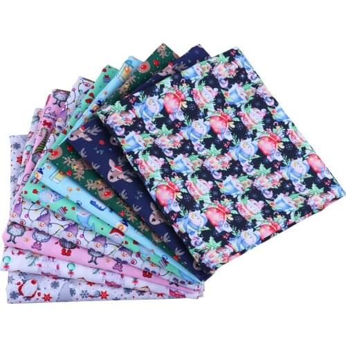 50*140CM Christmas pattern Polyester cotton Fabric Patchwor Printed for Tissue Kids Home Textile for Sewing Doll Dress Curtain