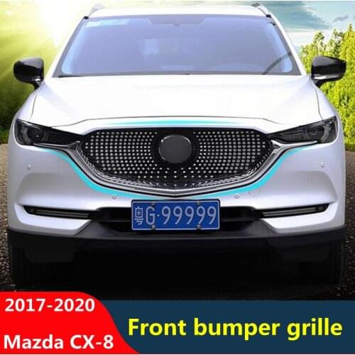 CEYUSOT For Mazda CX-8 CX8 Diamond Grills FRONT Bumper Full Star RACING GRILLE Grills Cover Trim ACCESSORIES GRILL 2017 18 19 20