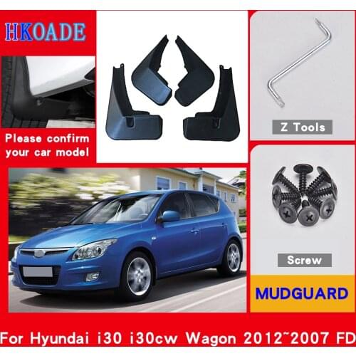 Car Fender Mud Flaps For Hyundai i30 i30cw Wagon 2012~2007 FD Mudguards Splash Guards Fender Mudflaps Car Fender Accessories