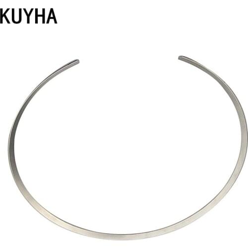 Big Circle Choker Necklace Jewelry European Style Simple Round Choker Statement Jewelry for Women Ladies