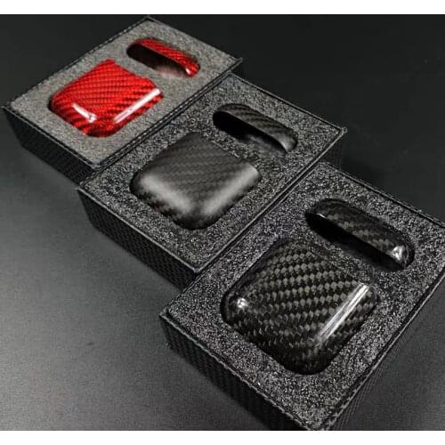 Carbon Fiber Case for Apple AirPods Protector Wireless Charger Bluetooth Headphone Cover for AirPods 2 Carbon Fiber Accessories